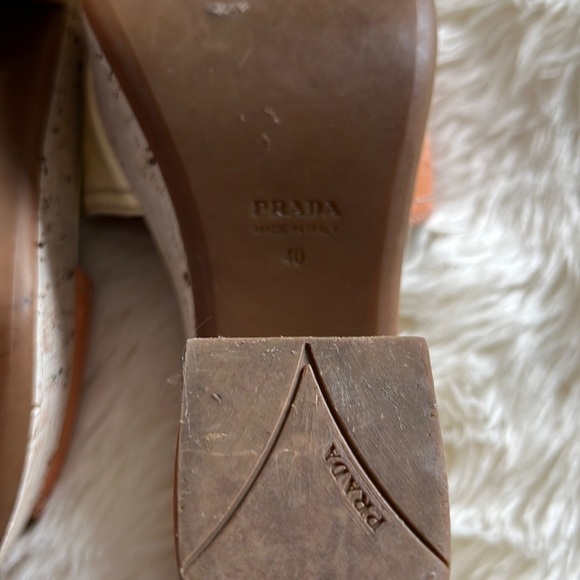 Prada Patent Leather Ombré Cork Platform Heels - Picture 6 of 12